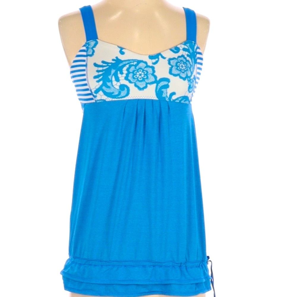 Lululemon Back on Track Beaming Blue Tank Top